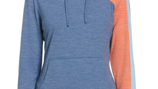 Women's Asymmetrical Colour Blocked Golf Hoodie with Pockets